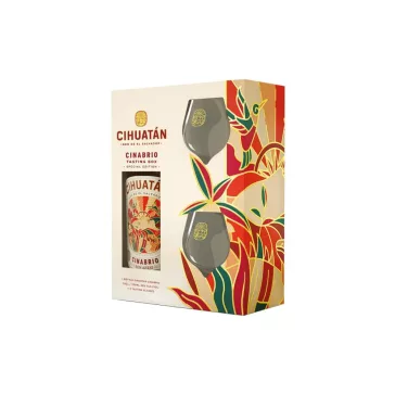 CIHUATÁN CINABRIO 40% 0,7 L + 2 DB POHÁR